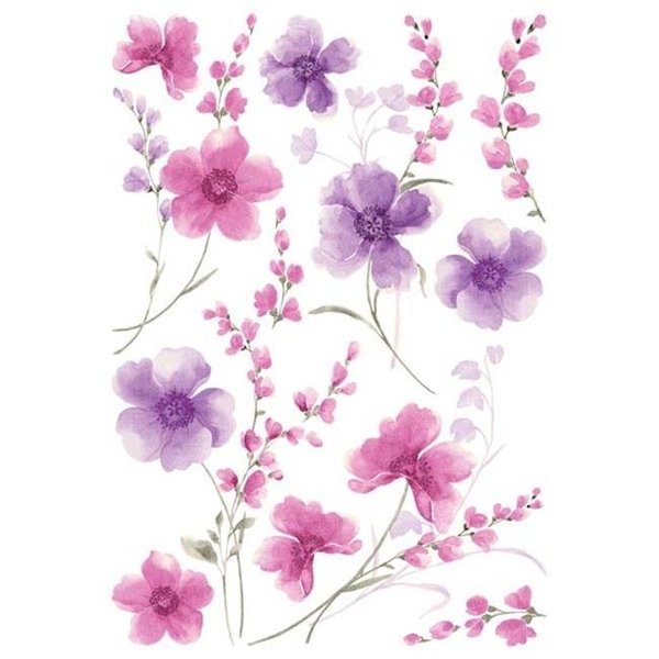 Brewster Home Fashions Brewster Home Fashions CR-57717 Spring Flowers Wall Decals - 61 in. CR-57717